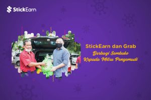 StickEarn dan Grab Berbagi Sembako Kepada Mitra Pengemudi