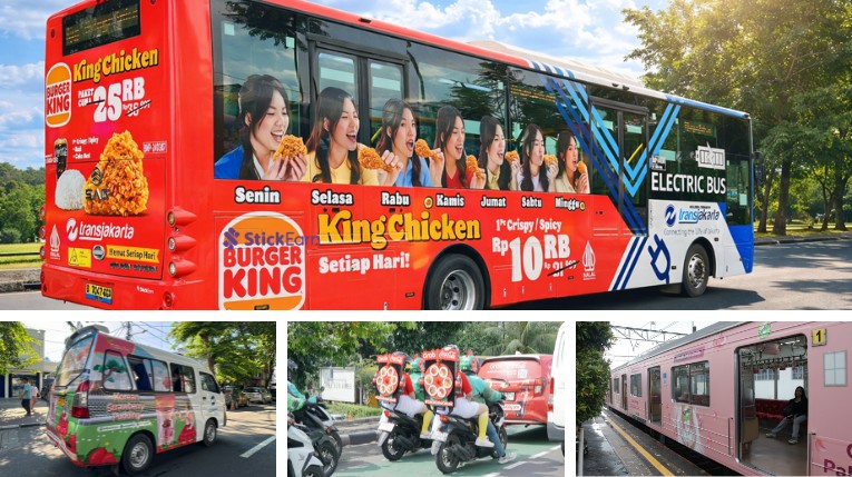 iklan di jalan yang tampil di badan kendaraan disebut Transportation Advertising